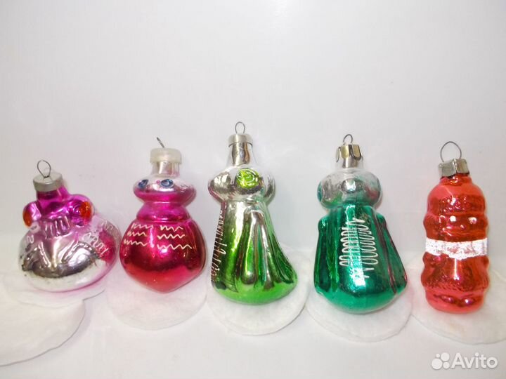 Раритетные стеклянные ёлочные игрушки