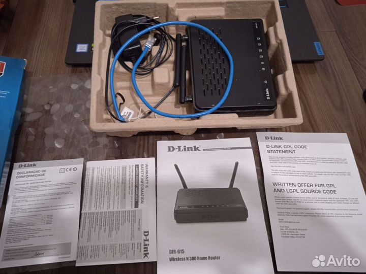 Wi-Fi роутер D-Link DIR-615/X1A, N300, черный