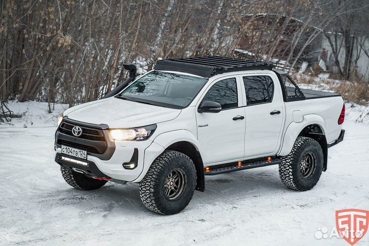 Мини силовик STC Toyota Hilux 2020+ с площадкой дл