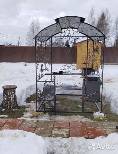 Мангал с печкой