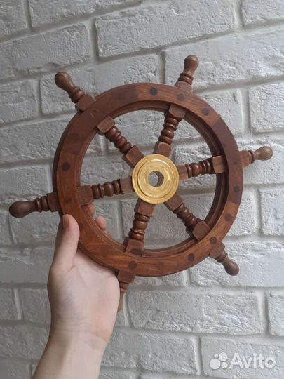 Штурвал деревянный