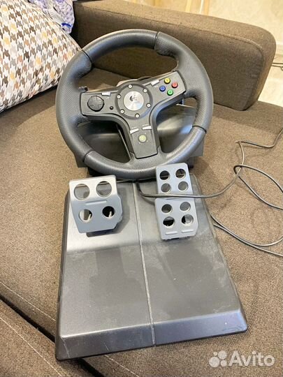 Руль logitech xbox 360 racing wheel