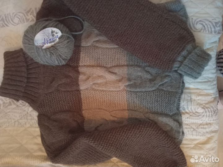 Свитер шерстяной(ручная работа )