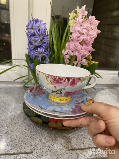 Сервиз чайный 2 чашки 220мл с блюдцами