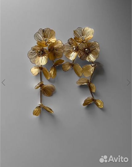 Длинные серьги цветы