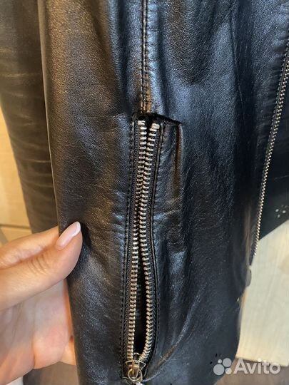 Куртка кожаная женская М