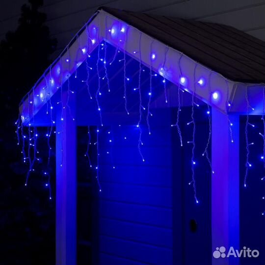 Гирлянда 'Бахрома' 3 x 0.6 м, IP44, умс, белая нит