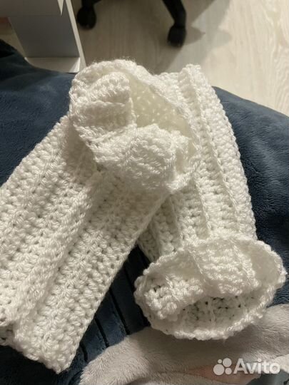 Вязаные митенки ручной работы