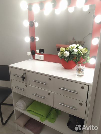 Гримерное зеркало. в комплекте розетка/выключатель