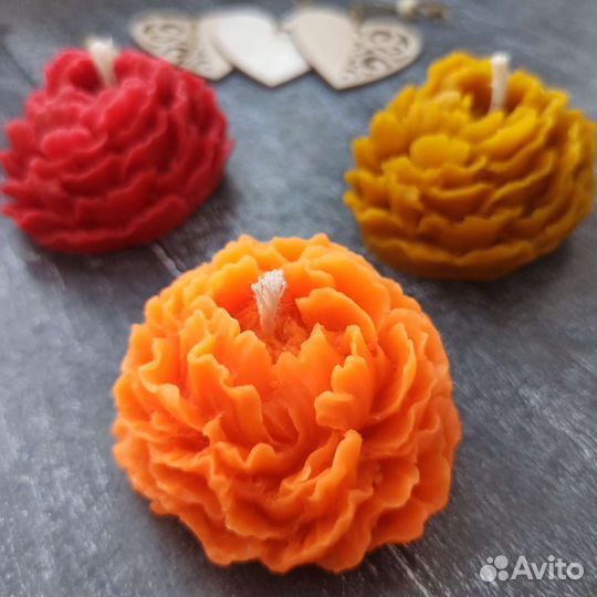 Свеча-пион восковая