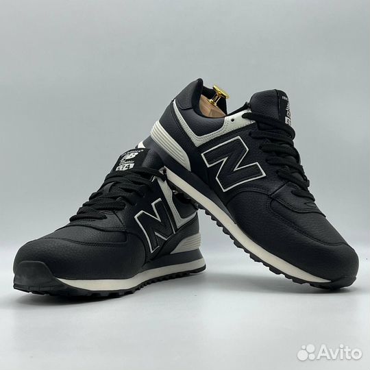 Кроссовки new balance 574 кожаные