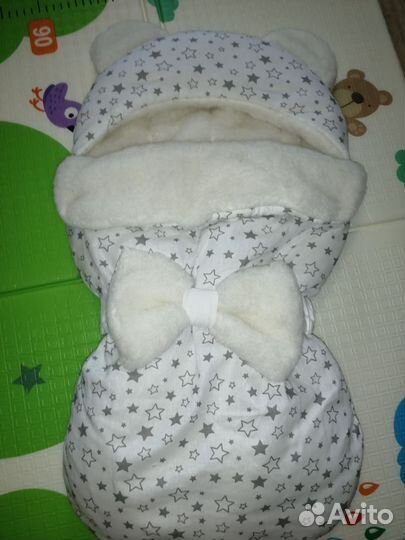 Зимний конверт в коляску для новорожденных