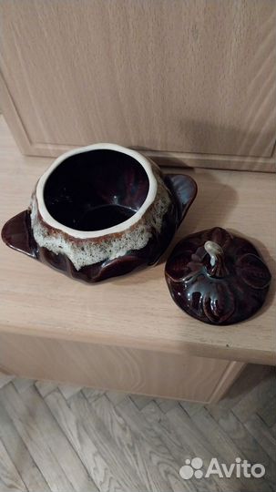 Горшочек керамический с крышкой для запекания