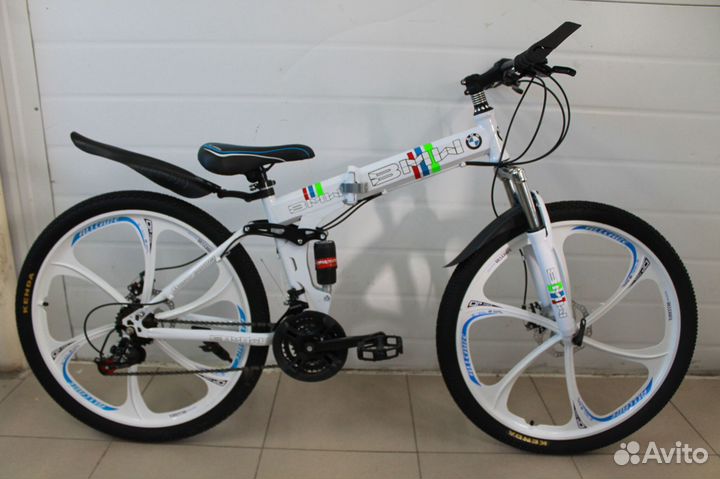 Велосипед с литыми дисками белый новый