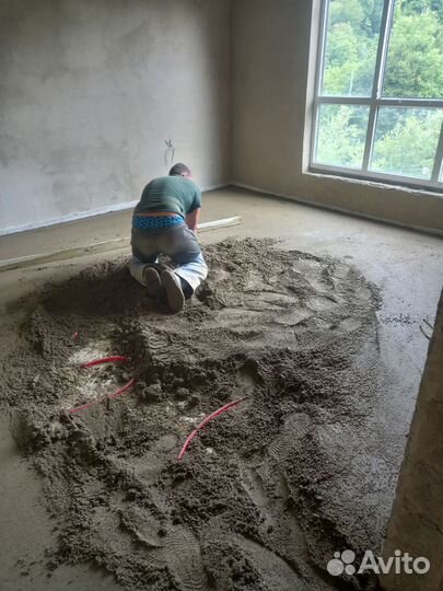 Механизированая полу сухая стяжка