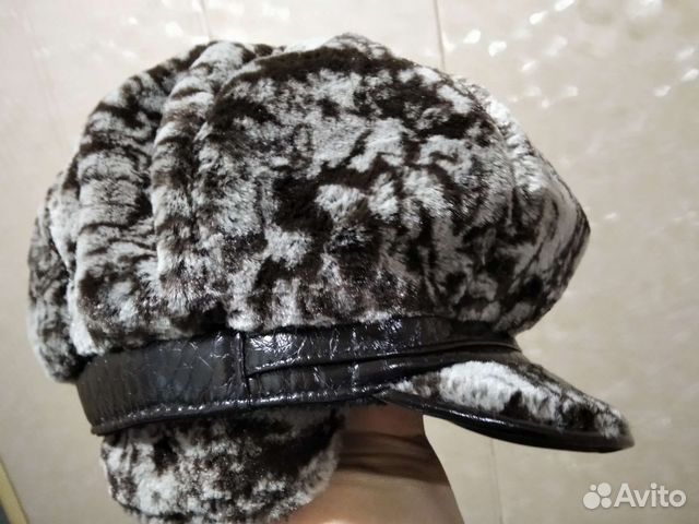 Берет-шапка с ушками из искусственного меха