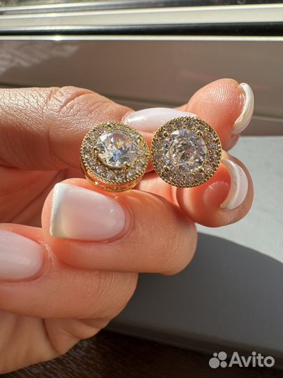 Серьги золотистые