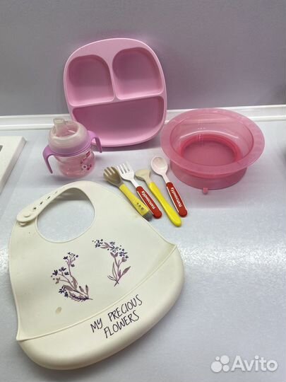 Силиконовая посуда детская, поильник