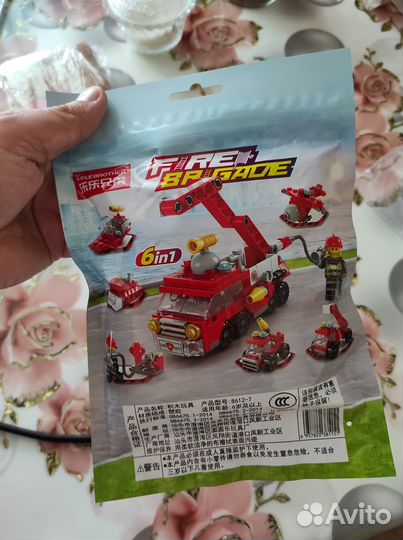Конструктор Лего пожарная машина, новый