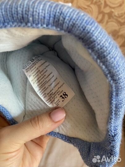 Шапка для новорожденого(мальчик размер 38)