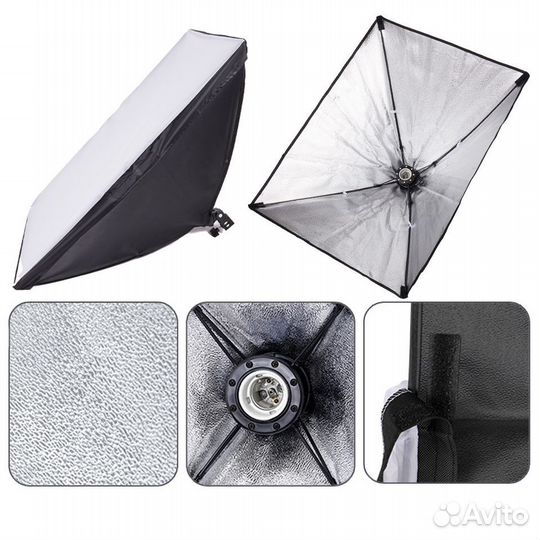 Софт бокс 50*70см с цоколем e27