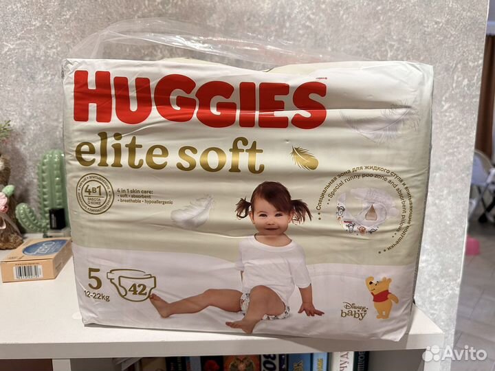 Подгузники huggies elite soft 5