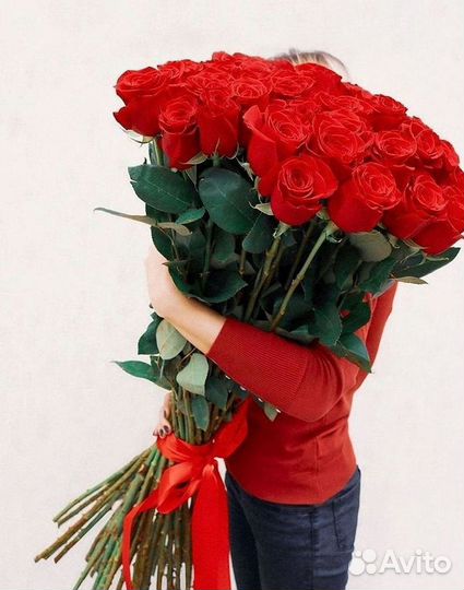 Длинные высокие розы 110 150 160 180 200 см