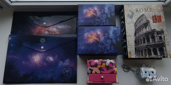 Канцелярия космос/ящечки/камешки