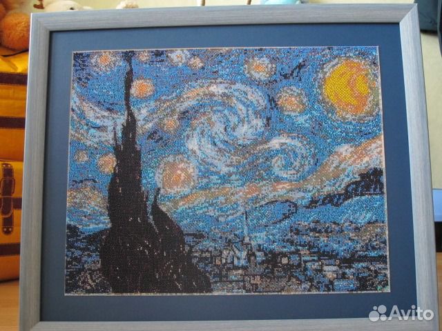 Картина вышитая бисером (ручная работа)