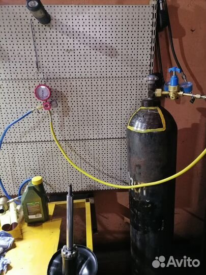 Восстановление газомасляных стоек, азотом