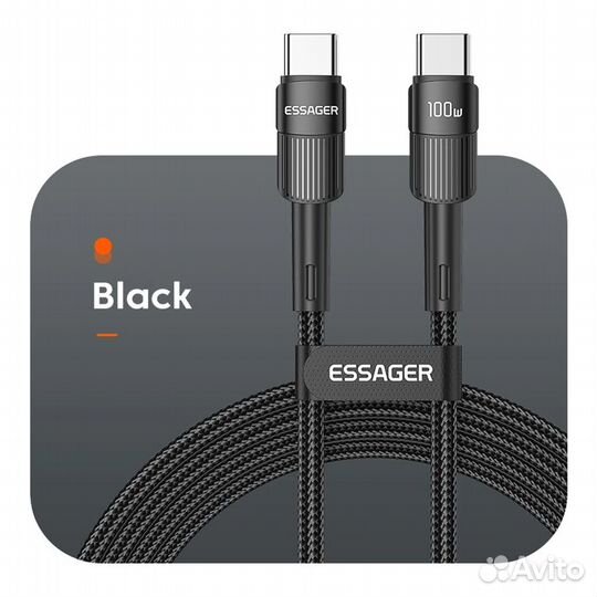 Кабель Essager PD 100W, Quick Charge 3.0, USB C to