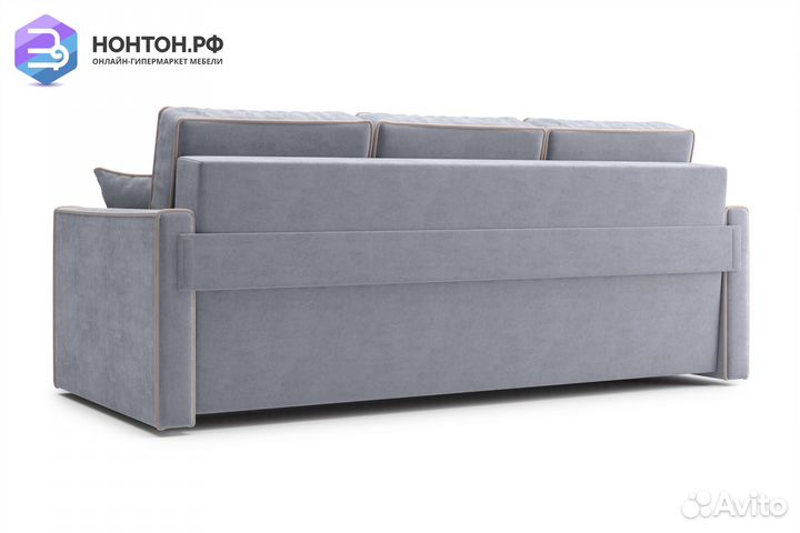 Диван еврокнижка Леон 3-х местный серый