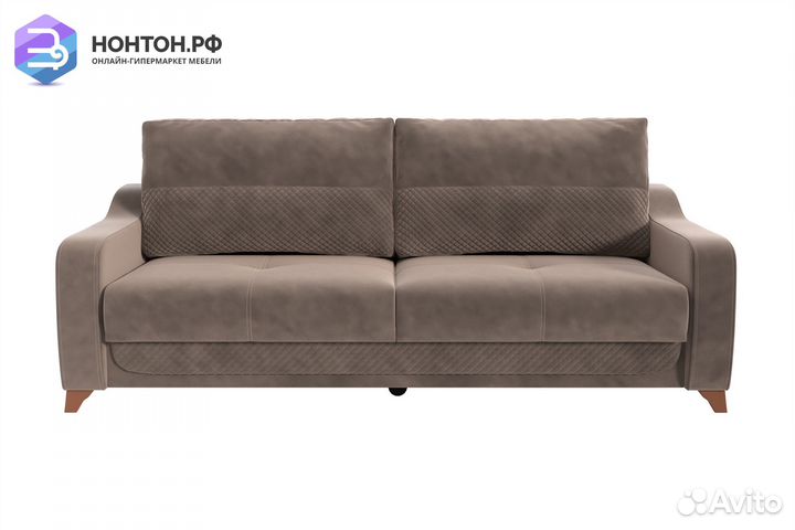 Диван книжка Дуглас 3-х местный серо-коричневый
