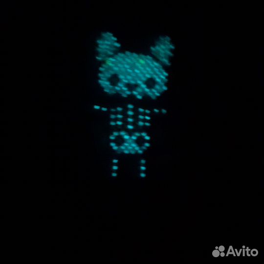 Амигуруми из бисера кото-скелет