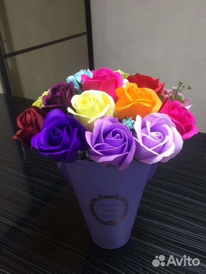 Букет из мыльных роз