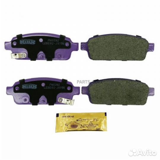 Nibk PN0392 Колодки тормозные дисковые зад