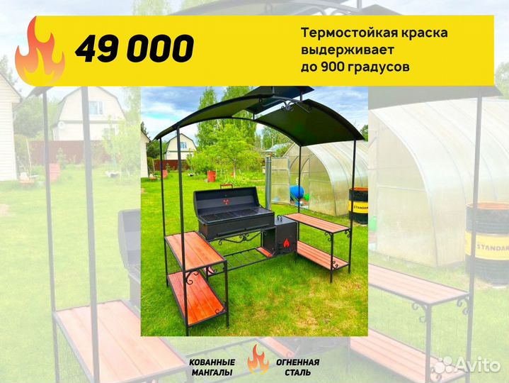 Мангал с крышей