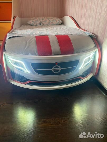 Кровать машинка с подсветкой