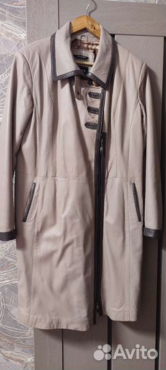 Куртка кожаная женская удлинённая