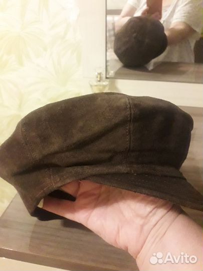 Кепка мужская натуральный замш