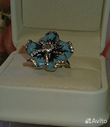 Кольцо. Незабудка Коллекция Цветов. Италия