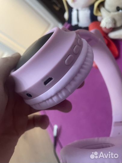 Беспроводные наушники Hoco W27 Cat ear, розовый