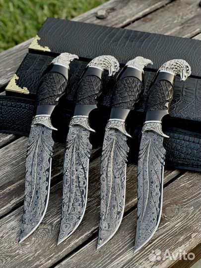 Кизлярский нож ручной работы ворон и орлан