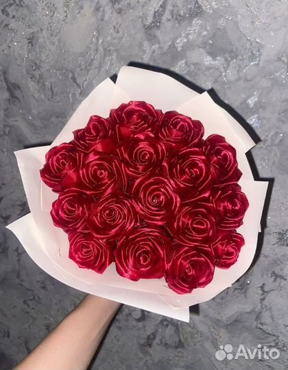 Атласные розы на заказ