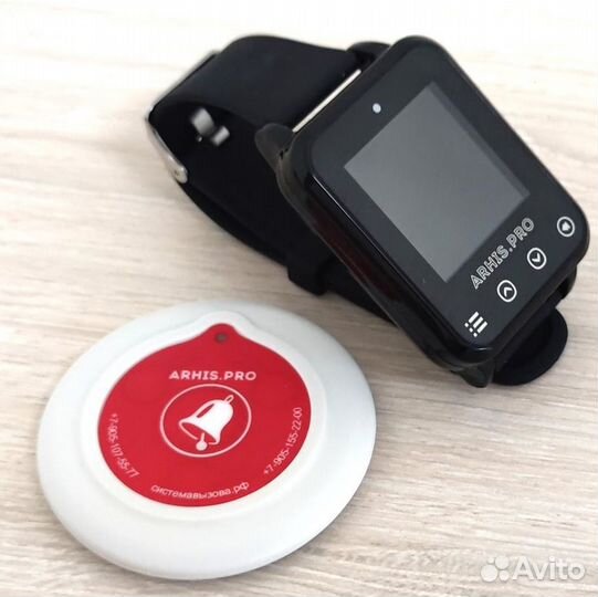 Пейджер-часы для вызова персонала и кнопки вызова