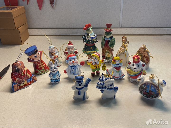 Елочные игрушки фарфор