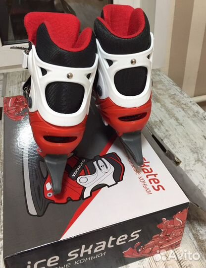 Коньки детские раздвижные размер 31-34