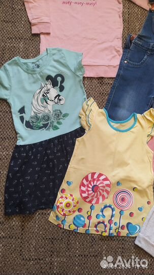 Вещи пакетом на девочку 110 р