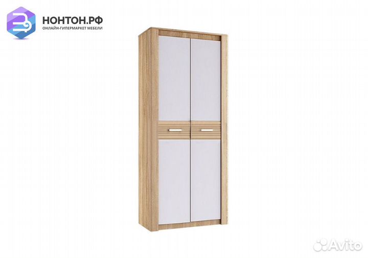 Шкаф Терра 2-х створчатый белый глянец / дуб соном