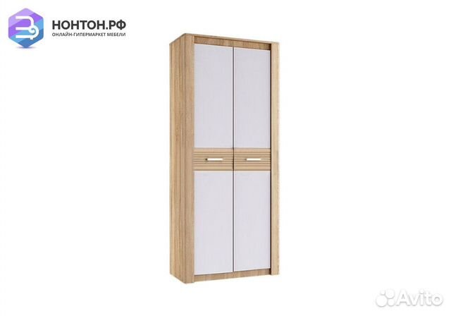 Шкаф Терра 2-х створчатый белый глянец / дуб соном